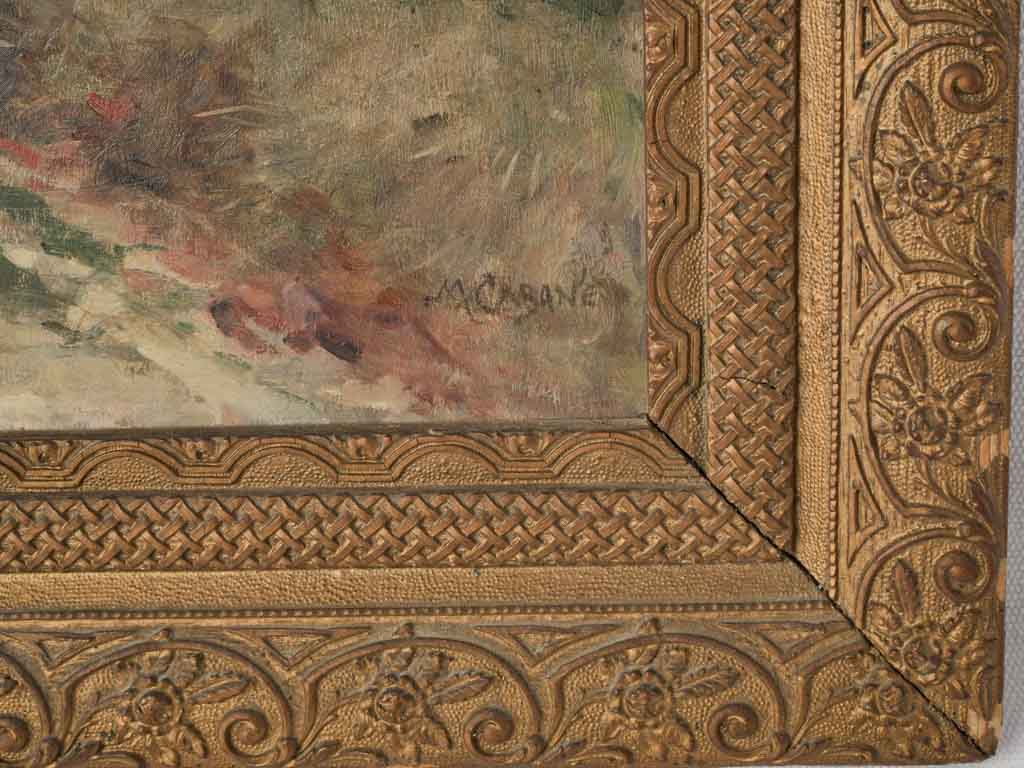 Impressionistic Vintage Wood Panel Painting