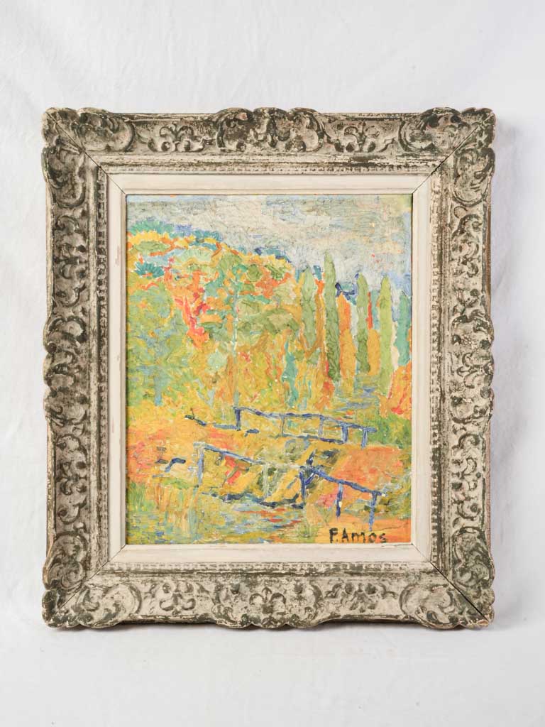 Vibrant Mid Twentieth Century French Landscape in Montparnasse Frame - 26½" x 22¾"