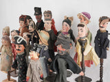 Cultural wooden Guignol figure set