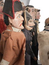 Traditional Guignol silk-worker representations