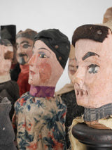 Collection of 19 wooden hand puppets - 19th century