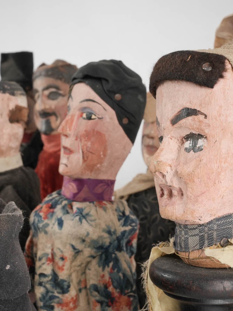 Colorful mid-nineteenth century marionettes