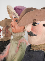Artisanal wood-crafted puppet assortment