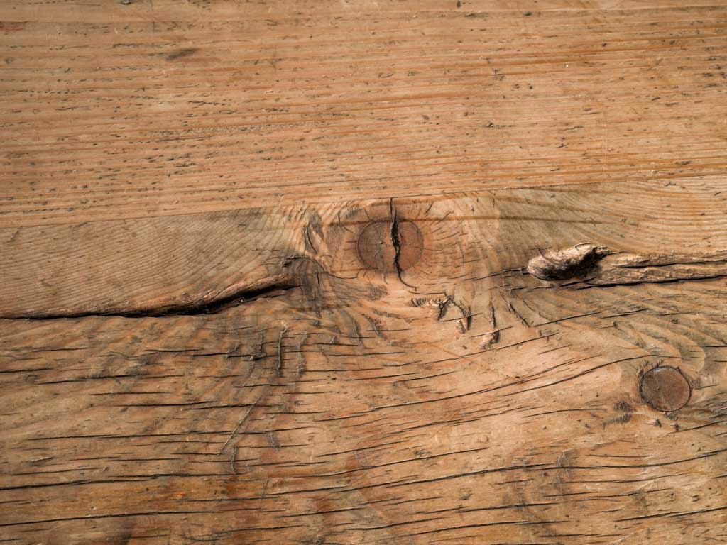 Wide plank pine top table  