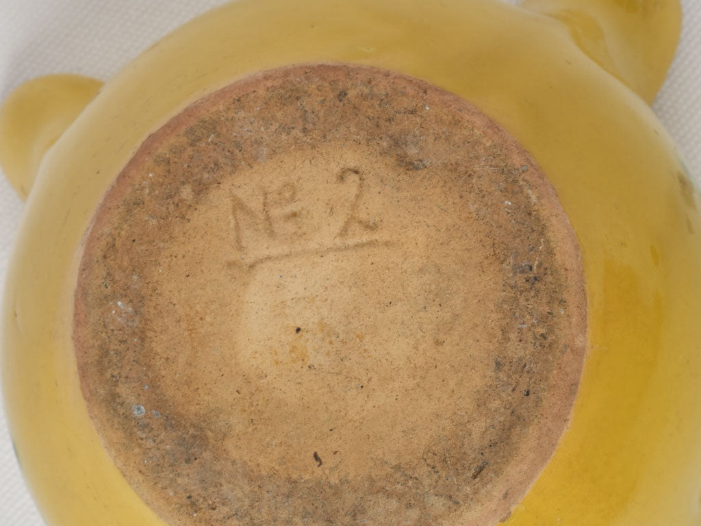 Antique pouring beak terracotta mortar