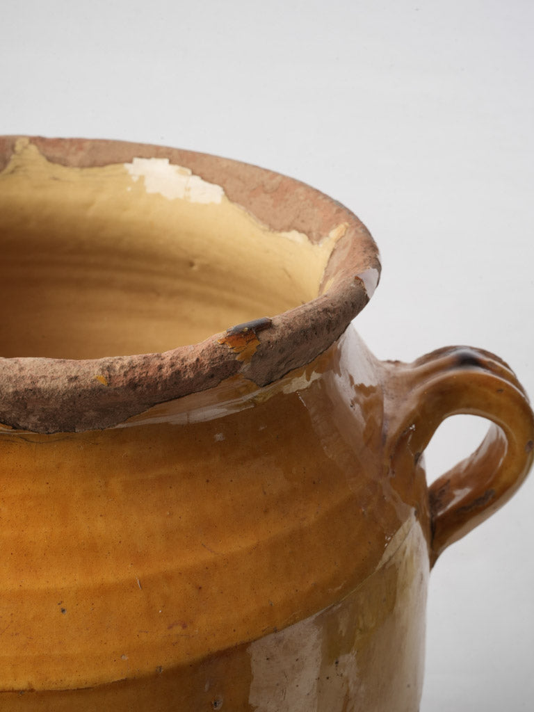 Provence-style antique confit pot  