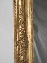 Traditional French gilded floral wall mirror