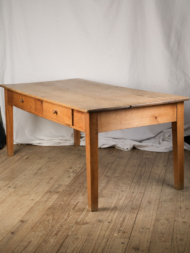 Antique farmhouse kitchen table wood  