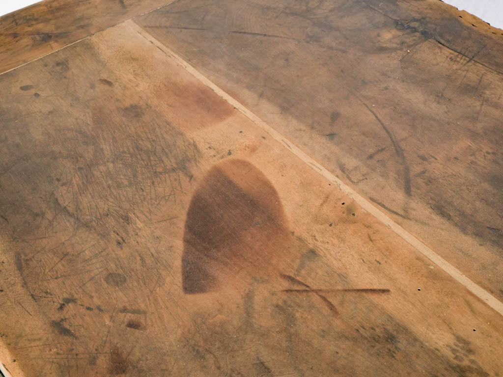 Distressed wood green buffet piece