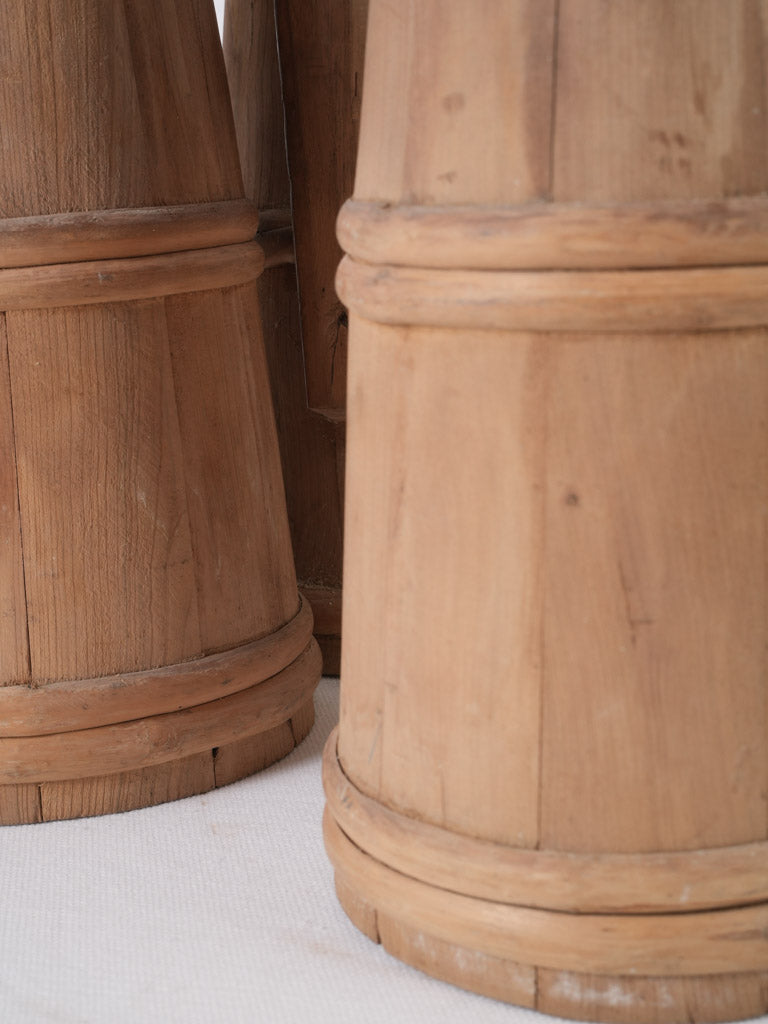 Rustic Aged Wood Art Pitchers