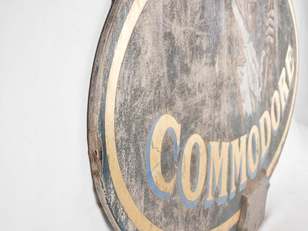 Heavy-duty metal Commodore tavern sign