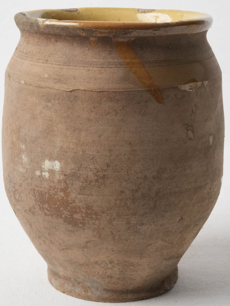 Large Unglazed Antique Confit Pot - 8¼"