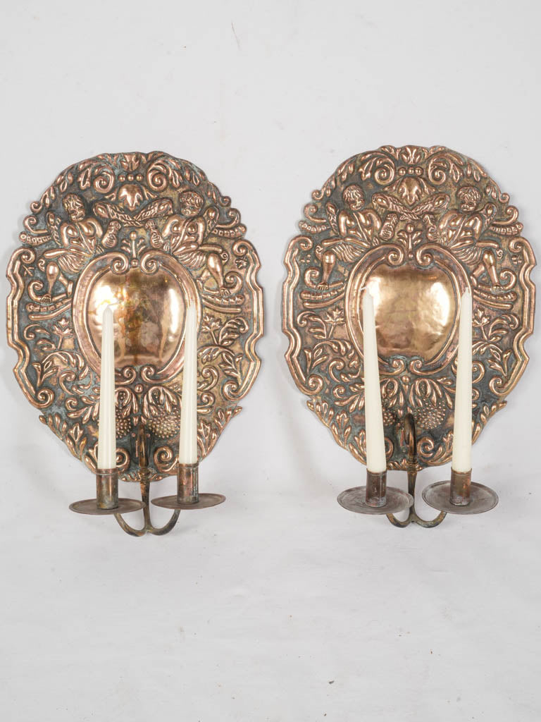 Timeworn Napoléon III style sconces
