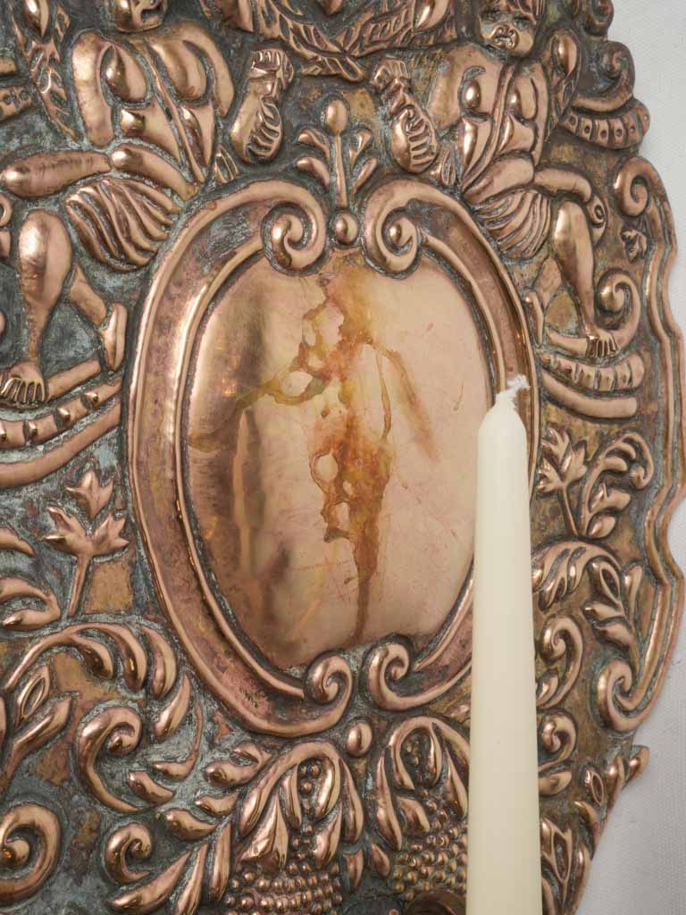 Historic heraldic cartouche sconces