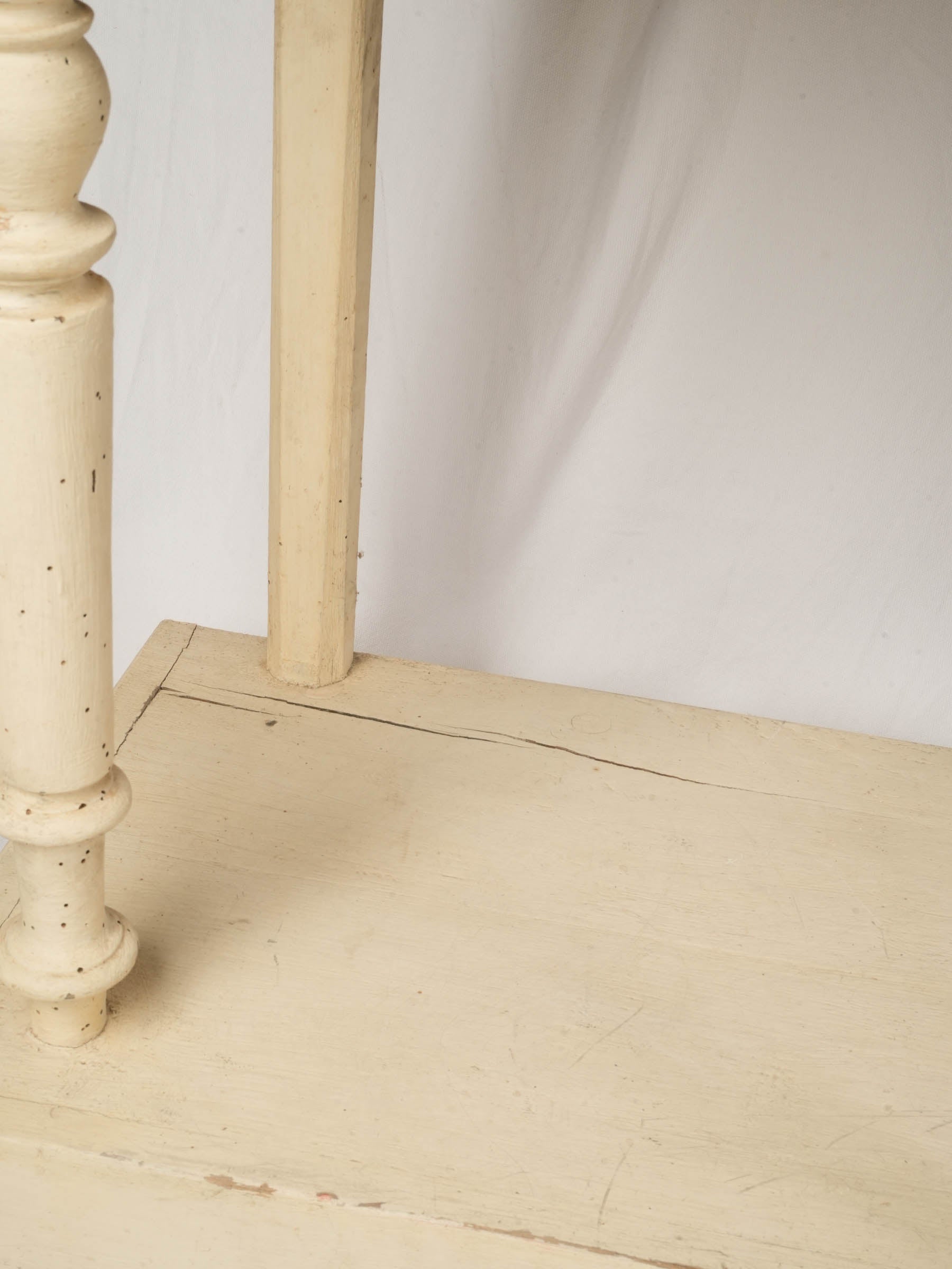 French Country Painted Console Table w/ Drapers' Table-Style Plinth - 33¾" x 67¾"