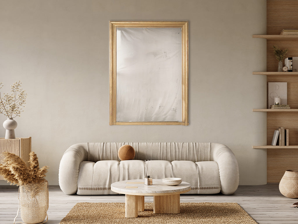 Classic Vintage Pearled French Mirror