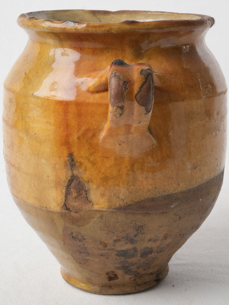 Charming Confit Pot w/  Distinctive Uneven Glazing - 7½"