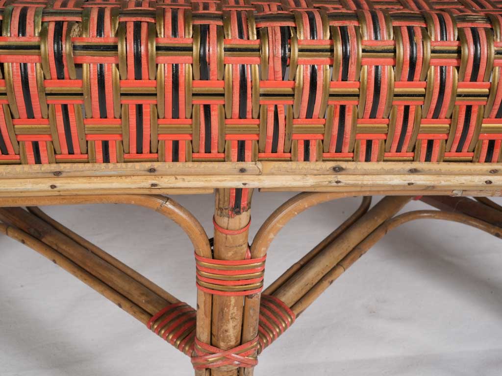 Vibrant Belle Époque Rattan Winter-Garden Suite - Armchair & Sofa