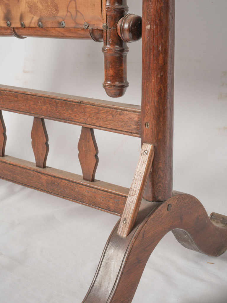 Authentic French bamboo-style psyché mirror