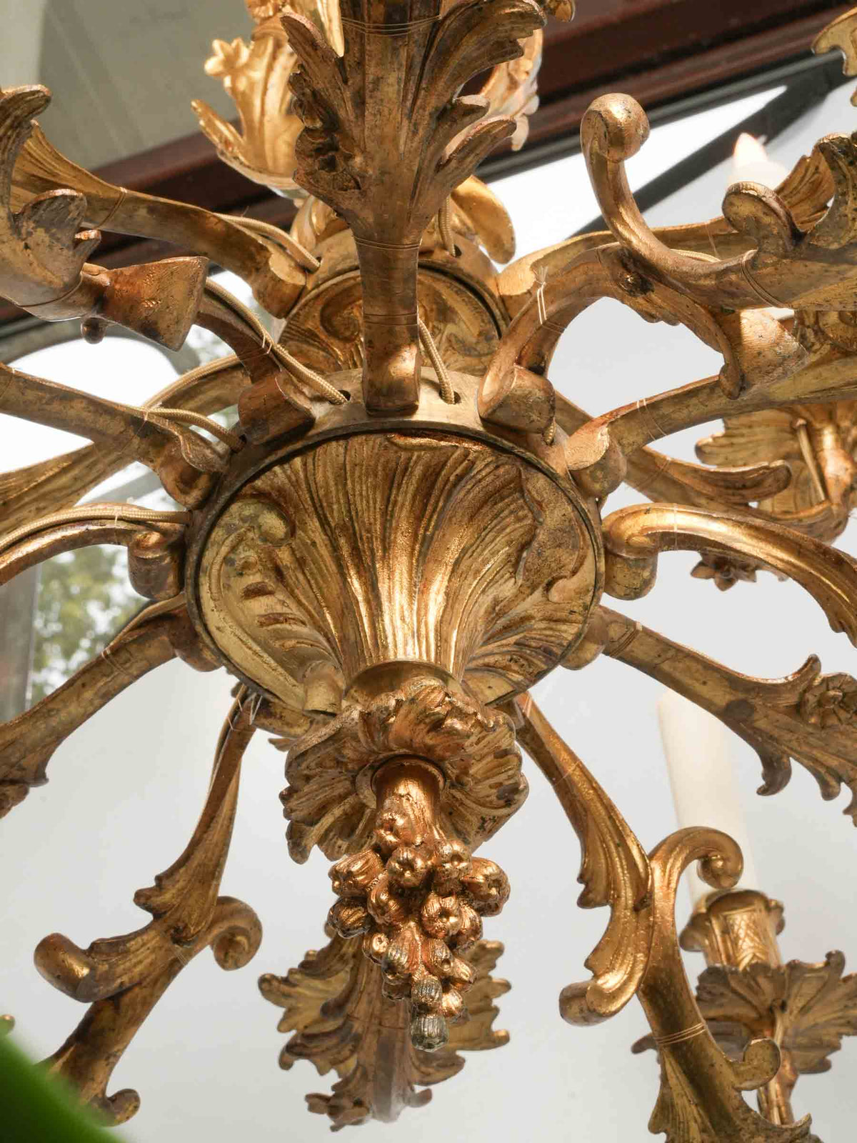 Antique Rococo-Style Gilt-Bronze Eighteen-Light Chandelier - 32¼" x  26¾"