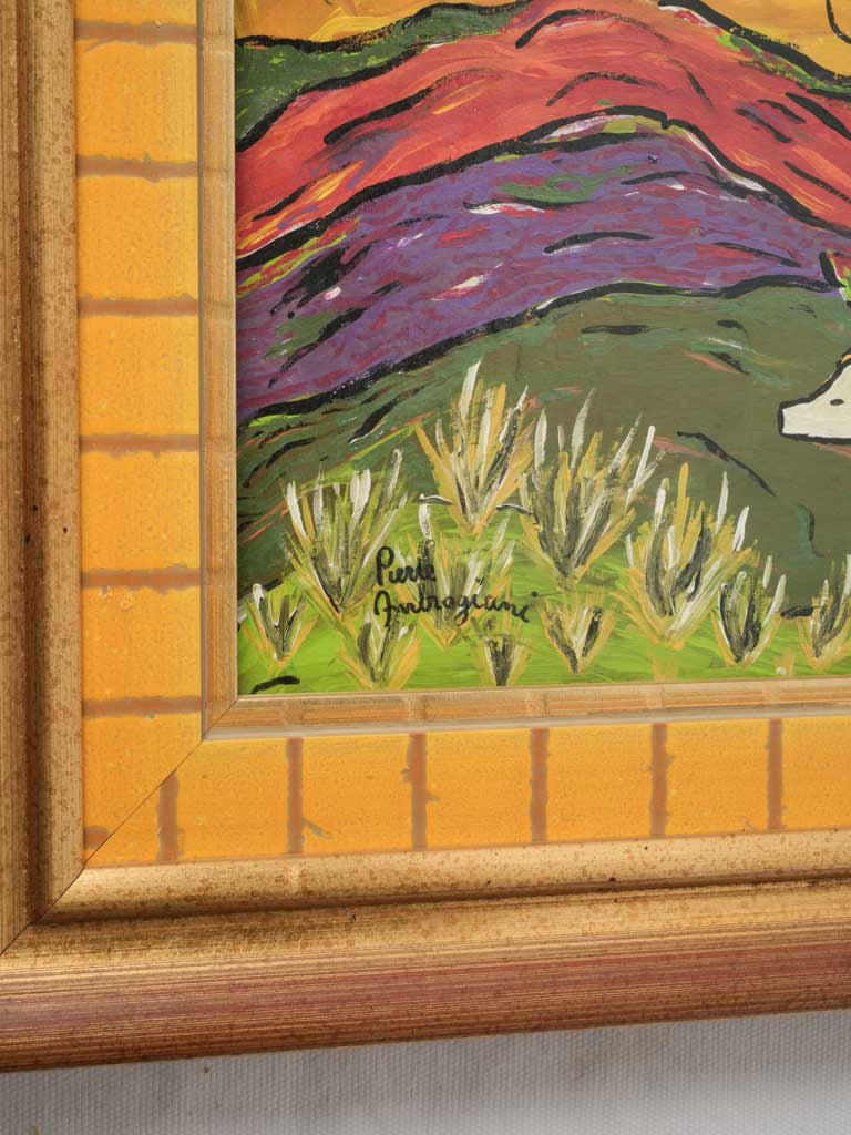 Abstract, colorful Provençal art piece  