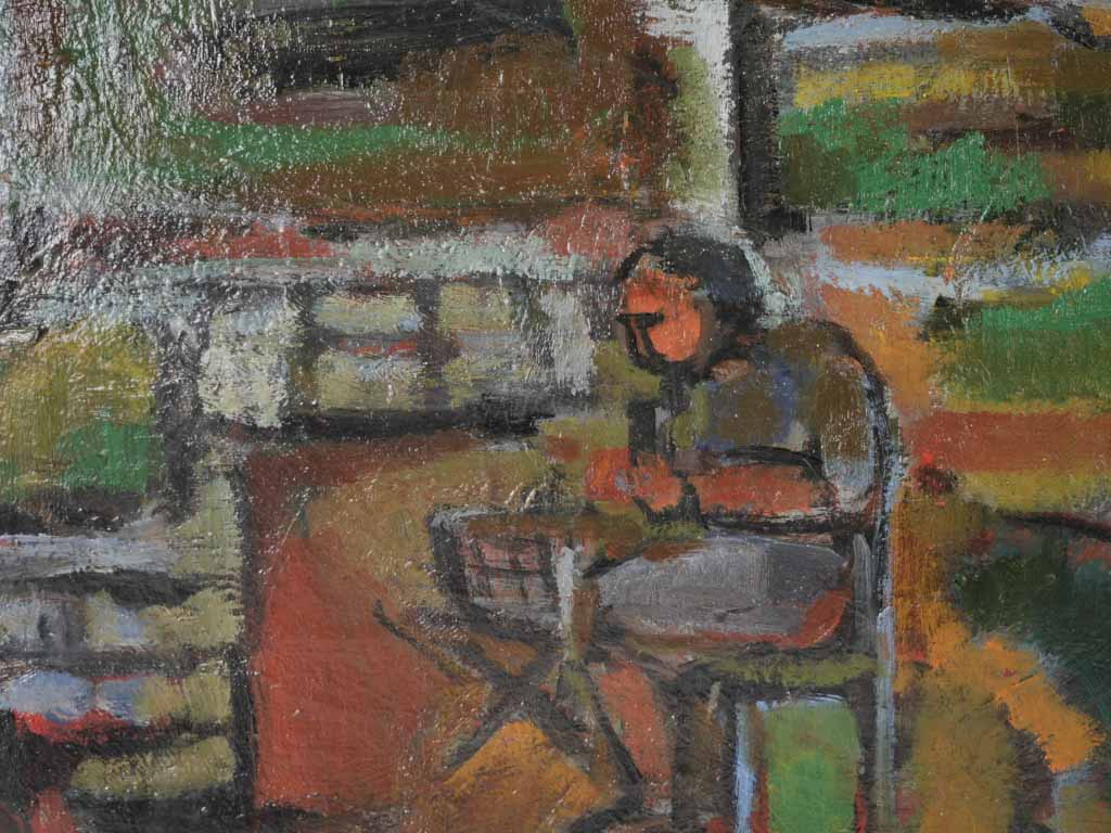 Colorful, thick brushstroke antique artwork
