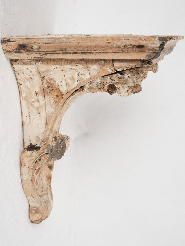 Sculpted wooden wall bracket console 14¼"