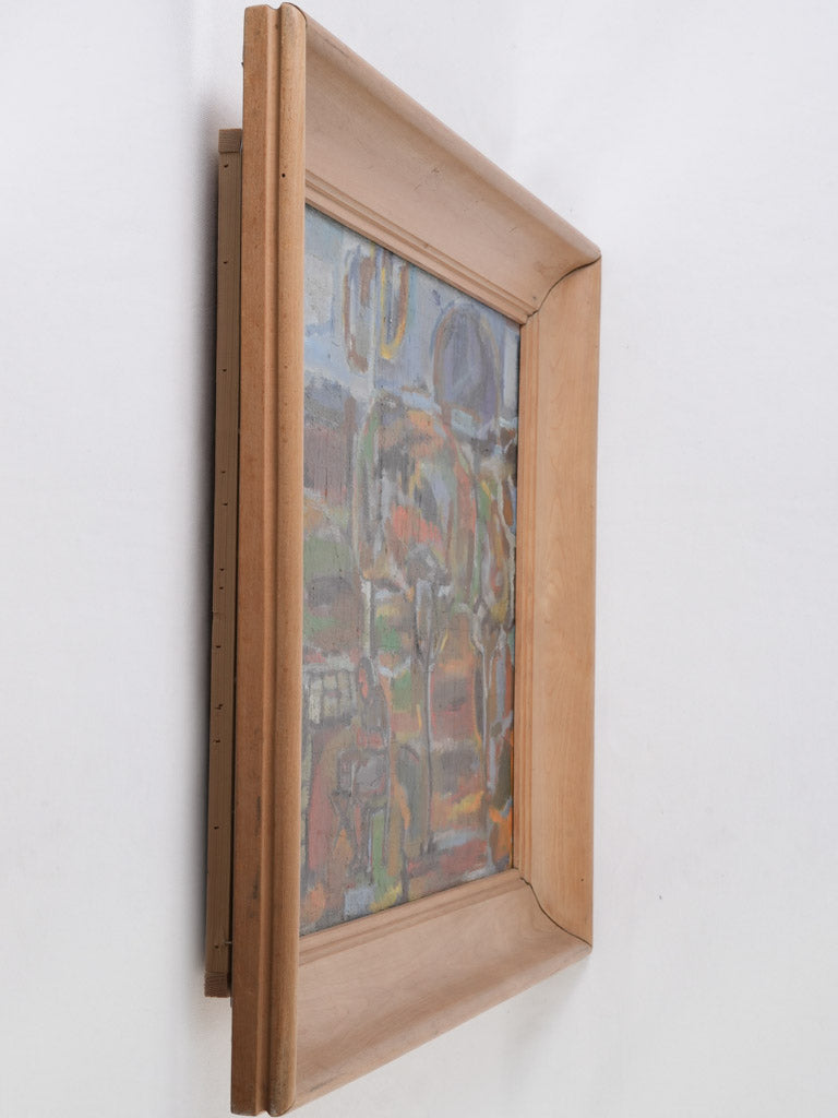 Large, mid-century woman portrait art
