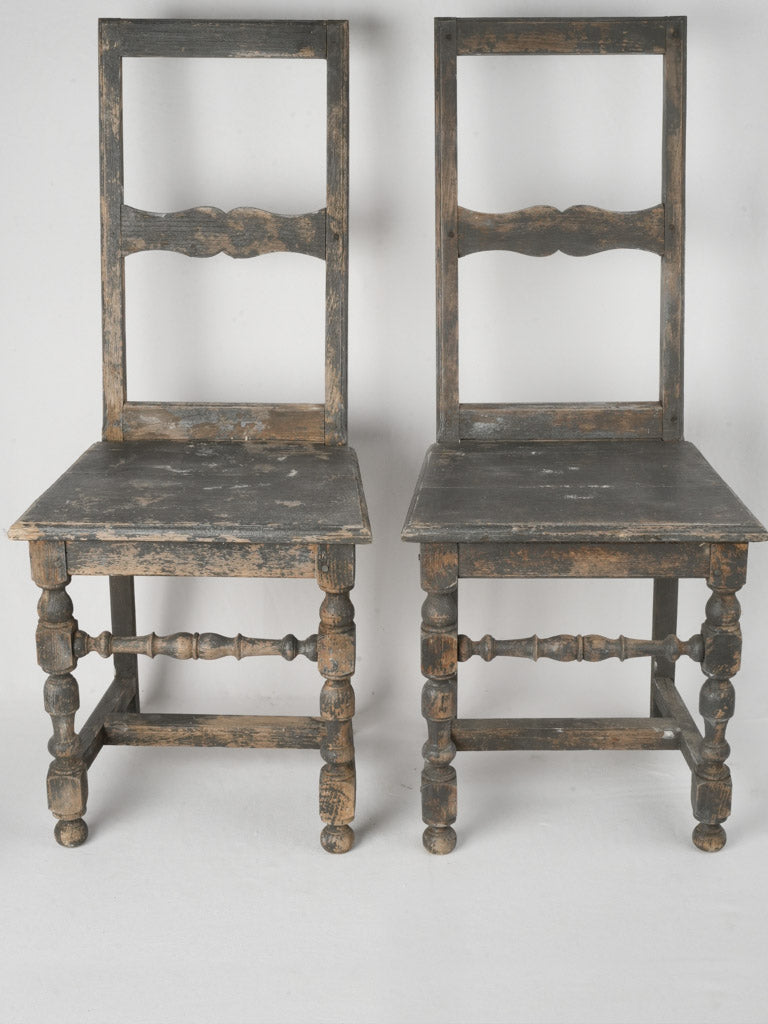 Distressed finish rustic chairs  
