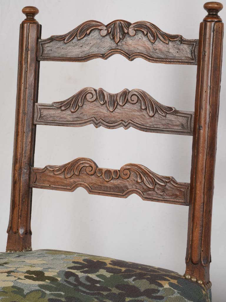 False Pair of Late 17th Century Provençal Ladder-Back Chairs in Walnut