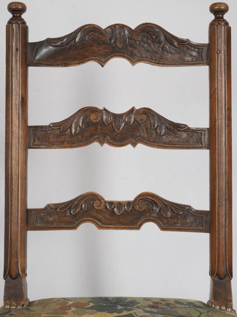 False Pair of Late 17th Century Provençal Ladder-Back Chairs in Walnut