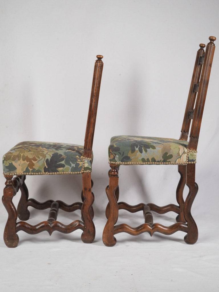 False Pair of Late 17th Century Provençal Ladder-Back Chairs in Walnut