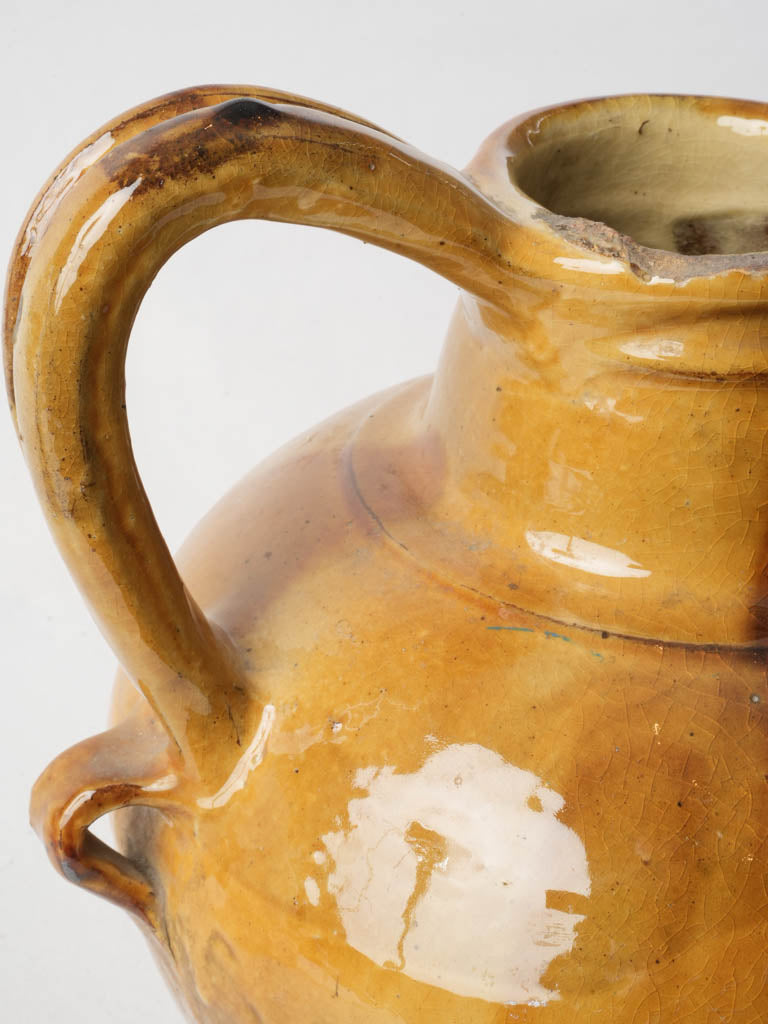 Late 19th Century Bright Yellow Glazed Provencal Orjol - 12½"