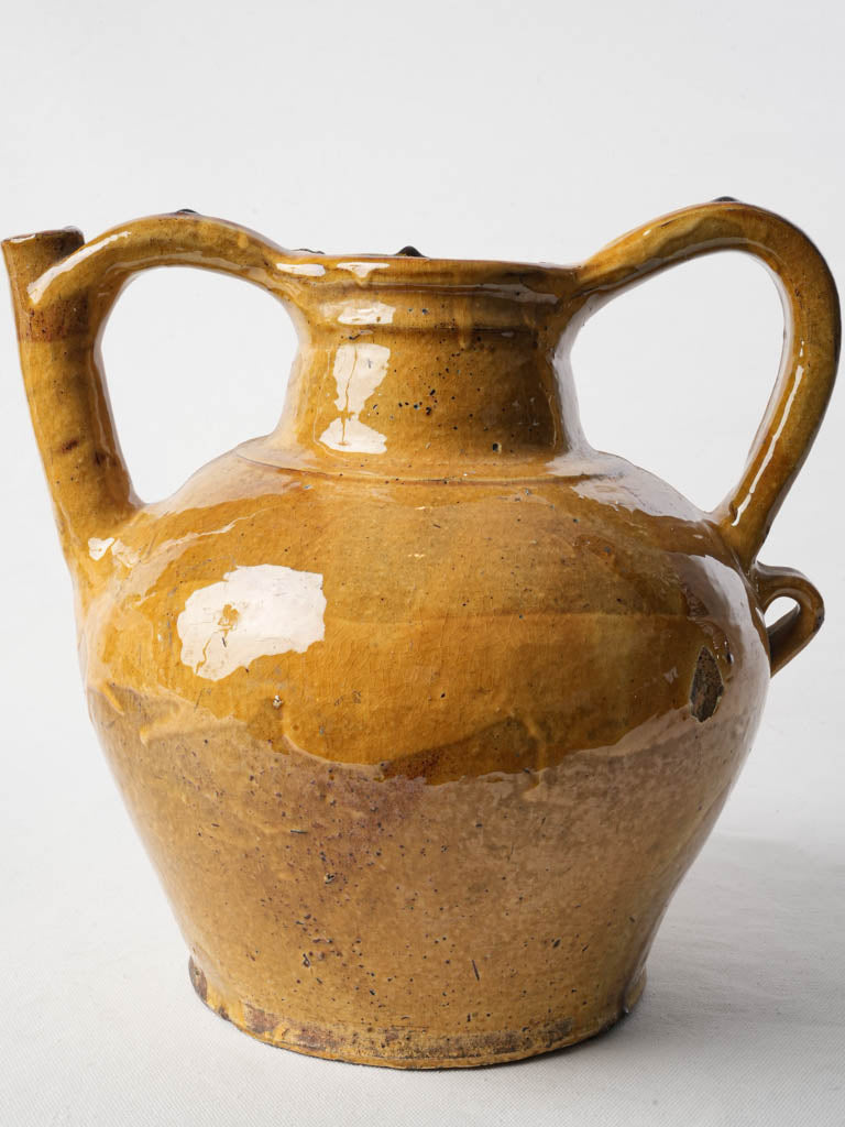 Late 19th Century Bright Yellow Glazed Provencal Orjol - 12½"
