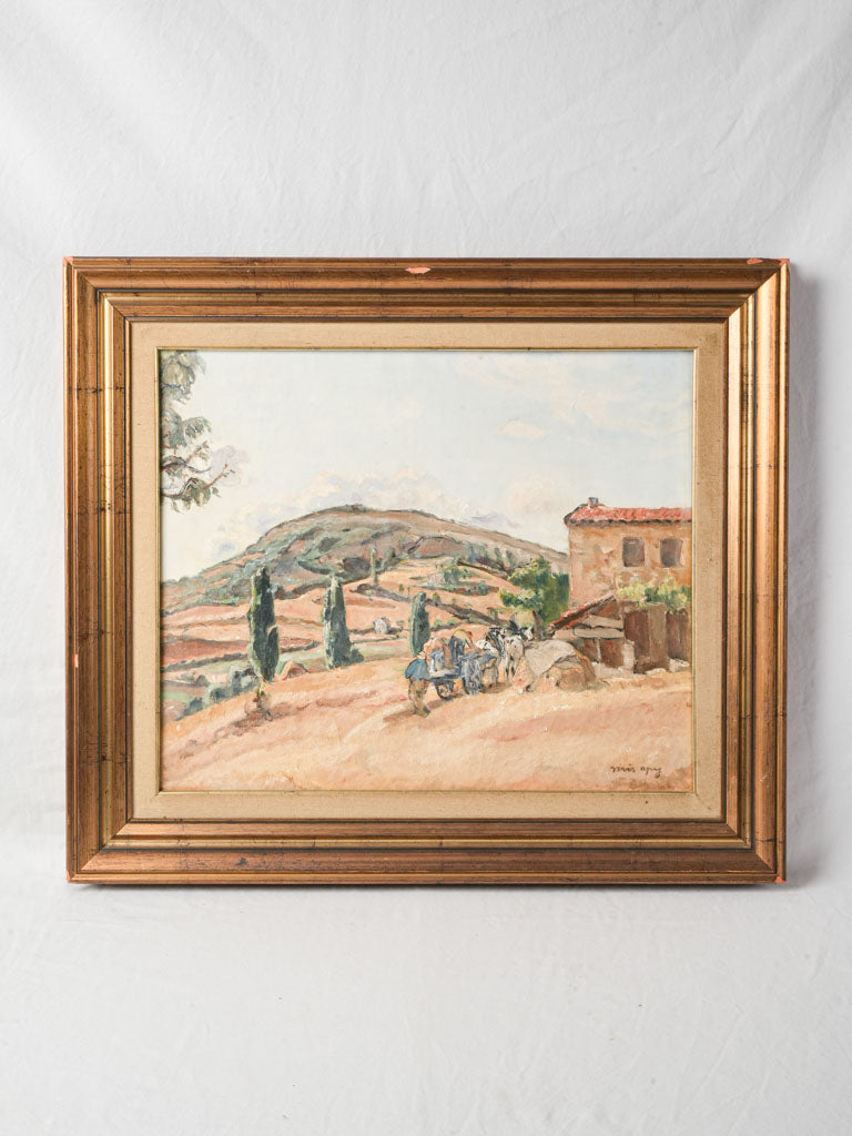 Large Sunlit Provençal Landscape Signed Vivès Apy - 29¼" x 33¾"