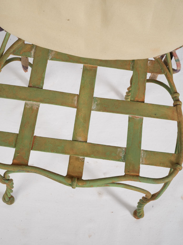 Petite French Napoleon III Garden Suite w/ Twisted Wrought-Iron Chairs