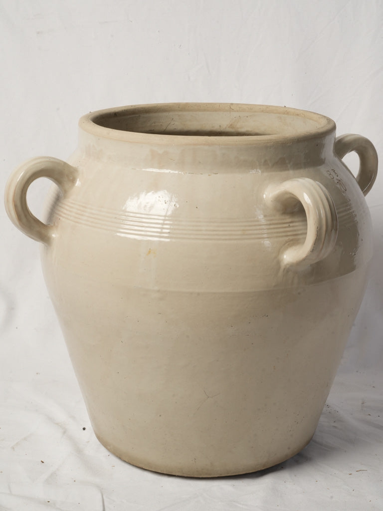 Smooth glazed storage jar