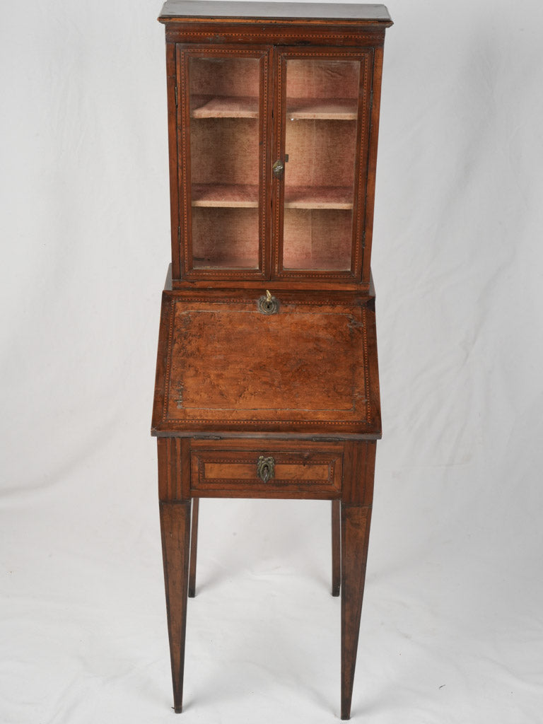 Original glass-fronted bookcase  