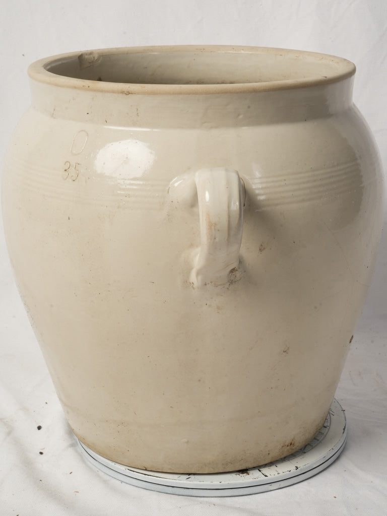 Functional beige kitchen jar  