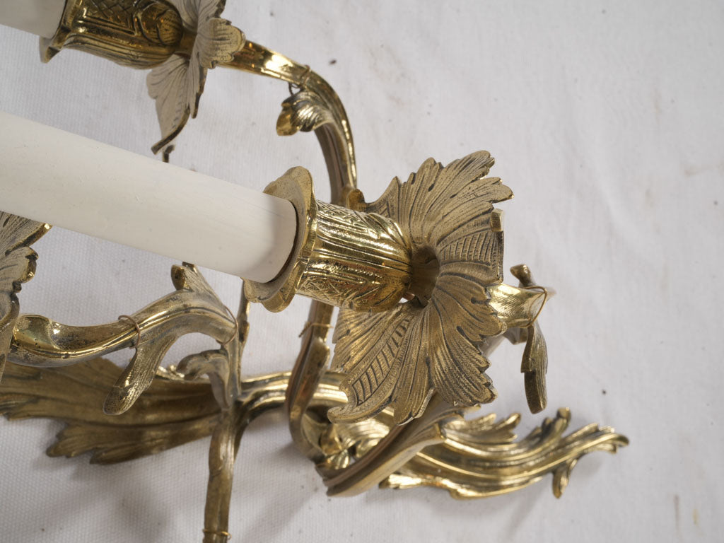 Exquisite four-light bronze sconces  