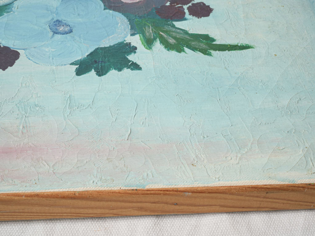 Whimsical graphic floral composition