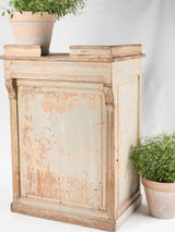 Antique French shop counter w/ light blue patina 31½"