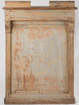 Rustic beige patina shop display cabinet