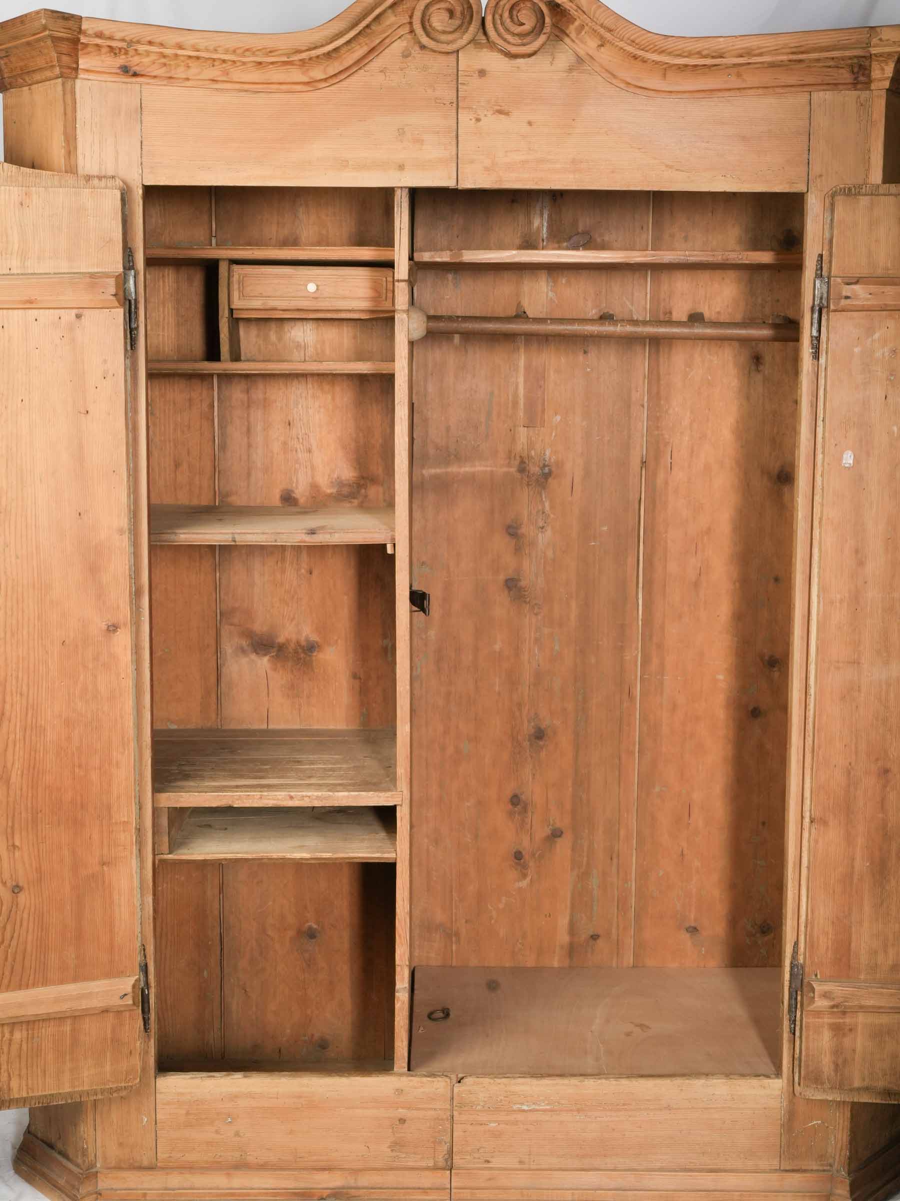 Petite Alsatian Folk Art Painted Armoire - 71¼" x 58¾"