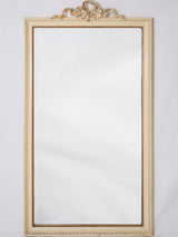 Vintage French beveled wooden mirror