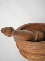 Charming fruitwood pestle and mortar