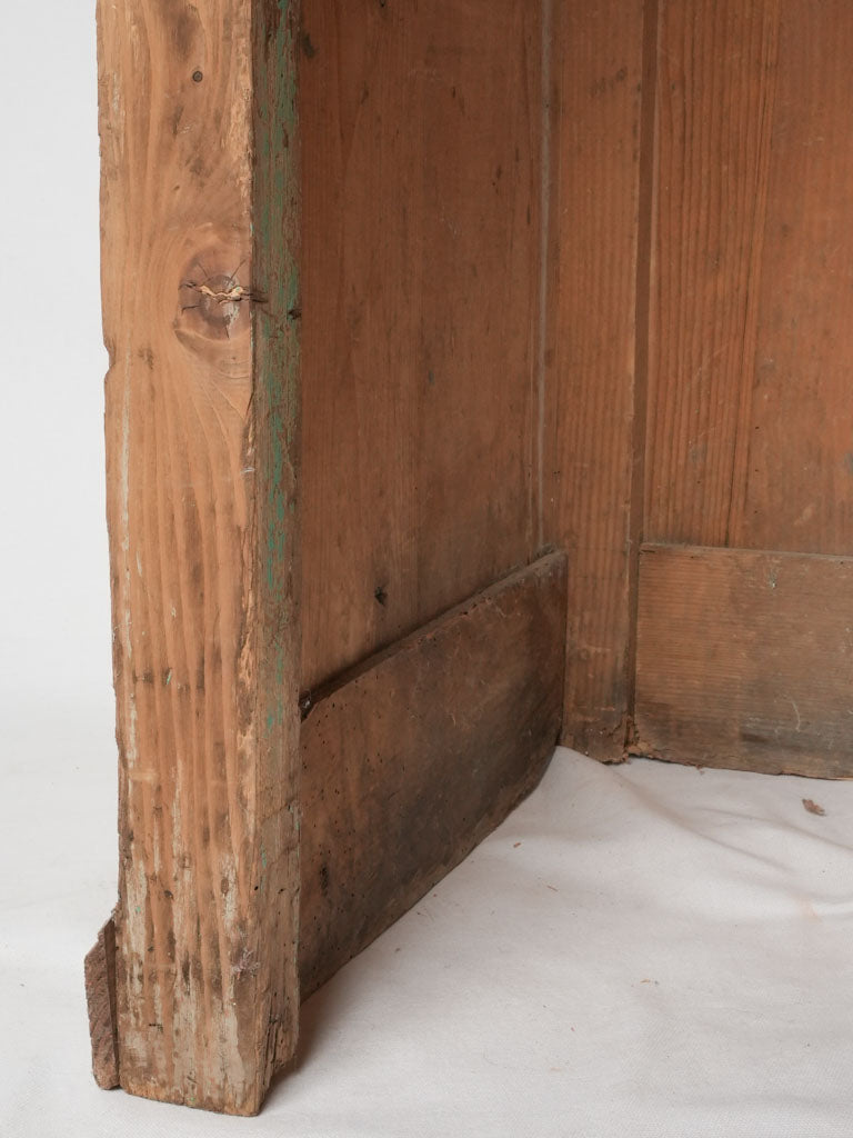 Antique French shop counter w/ light blue patina 31½"