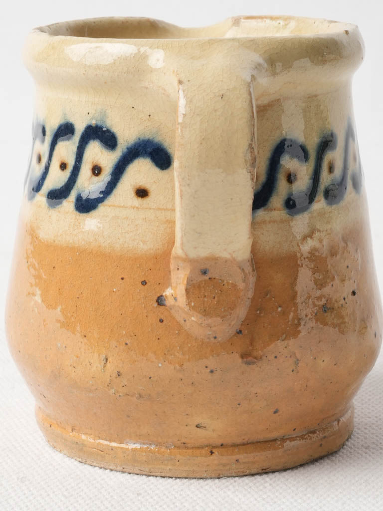 Late 19th Century Savoy Petite Creamer Pot W/ Blue Frieze - 3½"