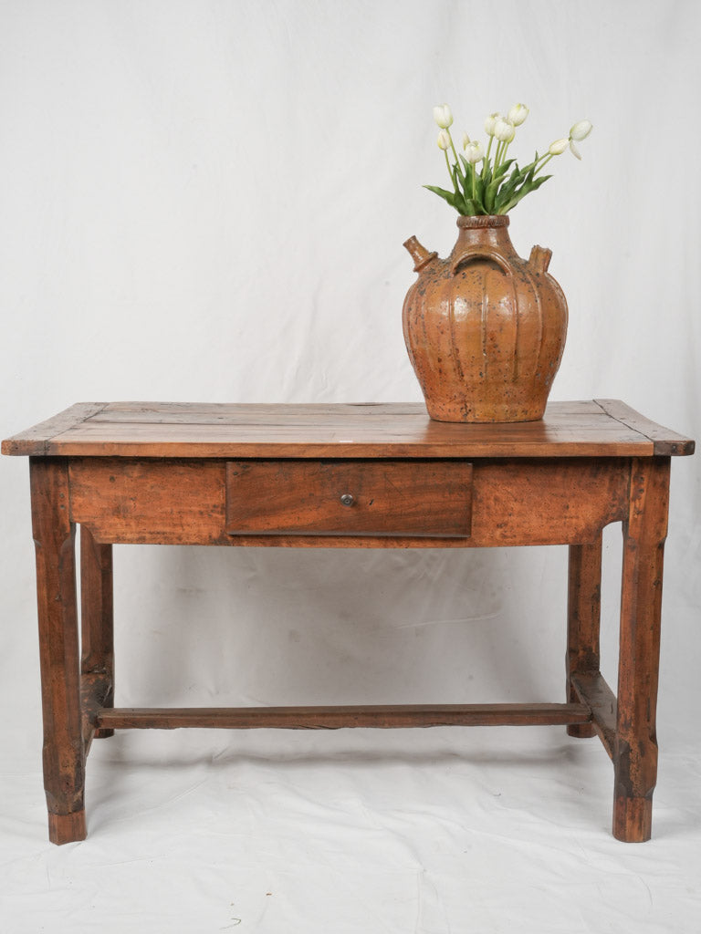Sturdy walnut console table  