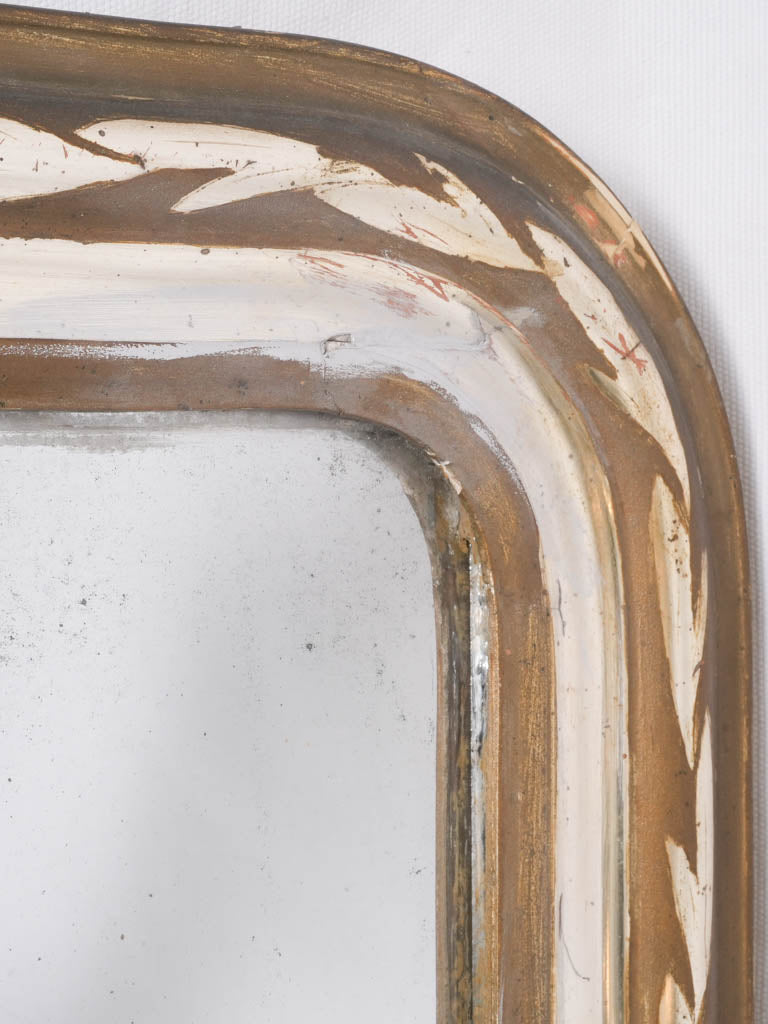 Vintage, ornate, mercury glass Louis Philippe mirror